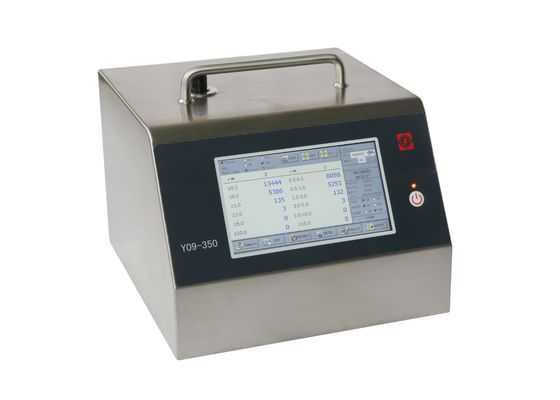 Un buon prezzo. Flusso del contatore 50LPM della particelle di polvere del laser Y09-350 con lo schermo a colori 7inch in linea